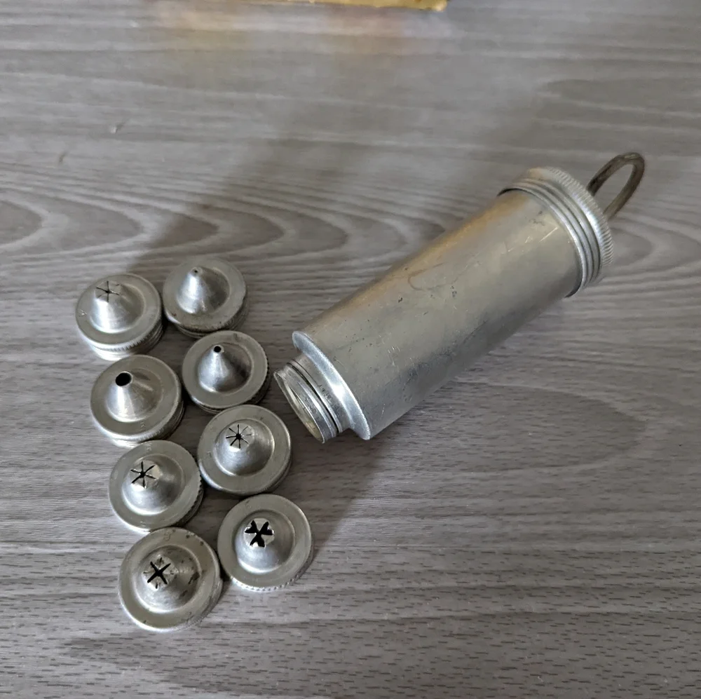 Vintage Aluminum Cake Decorator Set